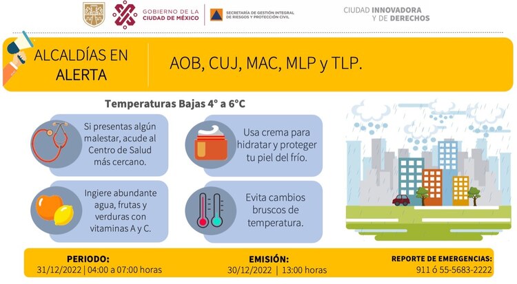 Documento de las autoridades capitalinas.