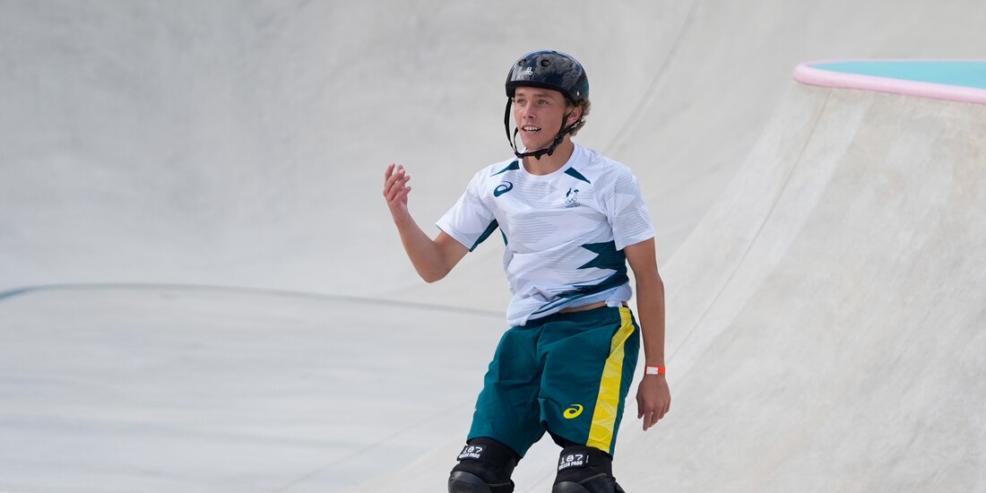Keegan Palmer se llevó el oro en la categoría park masculino del skateboarding en París 2024.