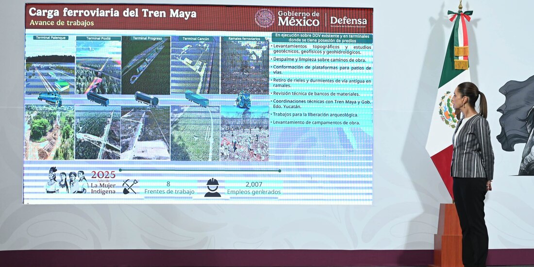 La mandataria Claudia Sheinbaum, ayer, en conferencia de prensa.