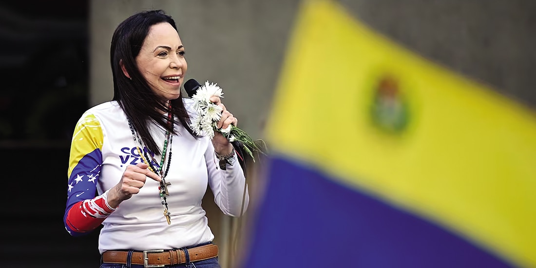 La líder opositora venezolana, María Corina Machado, el 9 de enero.