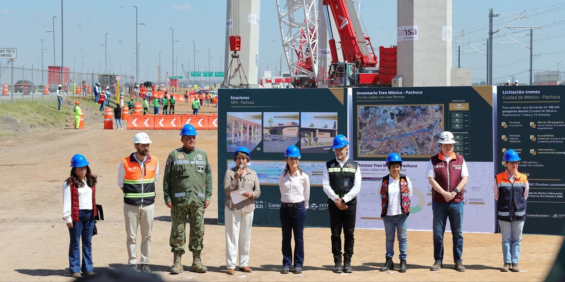 La Presidenta estuvo en la zona de construcción.