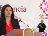 La Consejera Jurídica de la Presidencia esta mañana en Palacio Nacional.