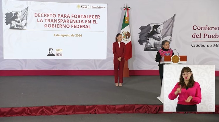 Raquel Buenrostro Sánchez, secretaria de Anticorrupción y Buen Gobierno este martes en Palacio Nacional.