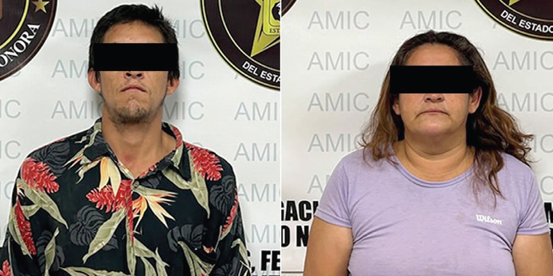JESÚS GUILLERMO “N” y Blanca Zulema “N”, tras ser detenidos el pasado 9 de julio