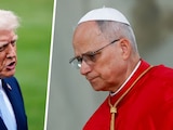 Papa León XIV (der.) responde a críticas del presidente de EU, Donald Trump (izq.).