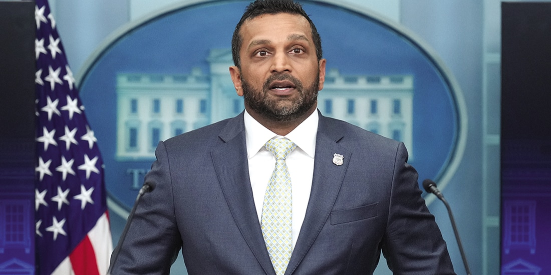 El director del FBI, Kash Patel, durante una rueda de prensa en la Casa Blanca, ayer.