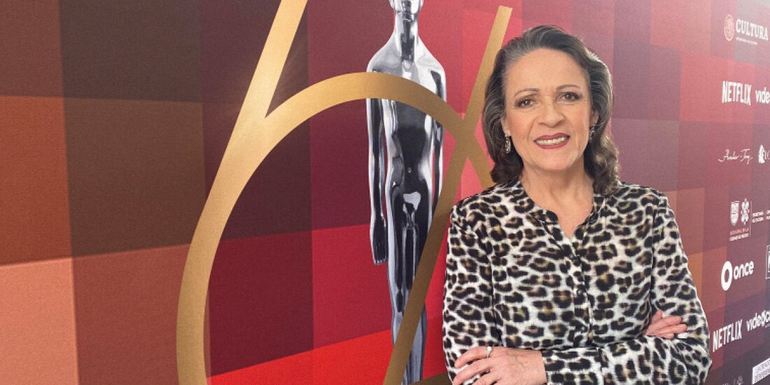 Nora Velázquez, durante un evento previo a la entrega de los Ariel.