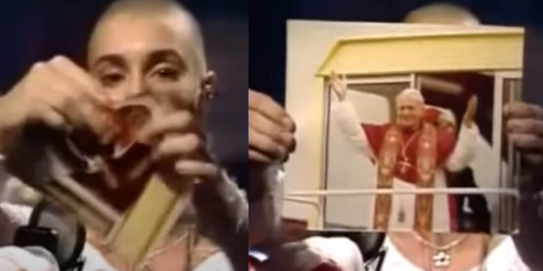 Sinéad O'Connor fue lapidada mediáticamente después de esta acción.