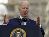 Joe Biden durante la ceremonia en el Monumento Nacional a los Agentes de la Paz del Capitolio.