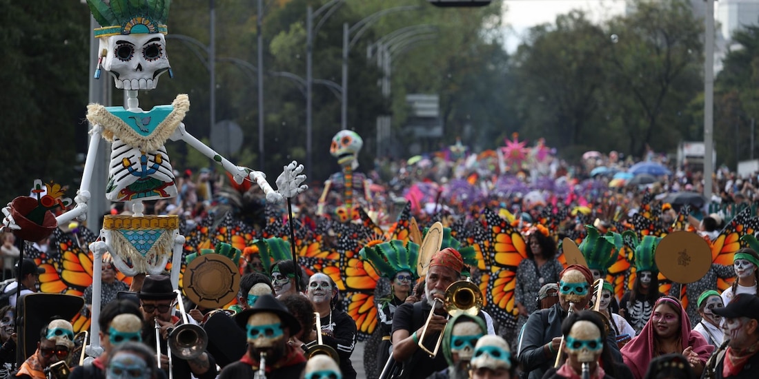 Fotografía de archivo del Gran Desfile de Día de Muertos en la CDMX.