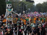 Fotografía de archivo del Gran Desfile de Día de Muertos en la CDMX.