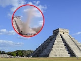 Captan sorprendente remolino en Chichén Itzá.