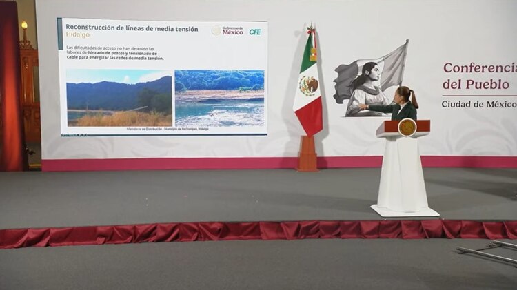 Claudia Sheinbaum presenta los avances de las dependencias federales durante la Mañanera.