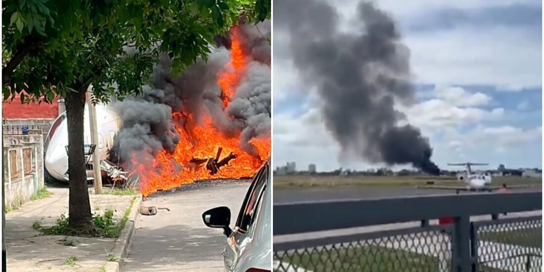 A bordo de la aeronave viajaban dos hombres, que murieron tras el estrellarse contra una casa.