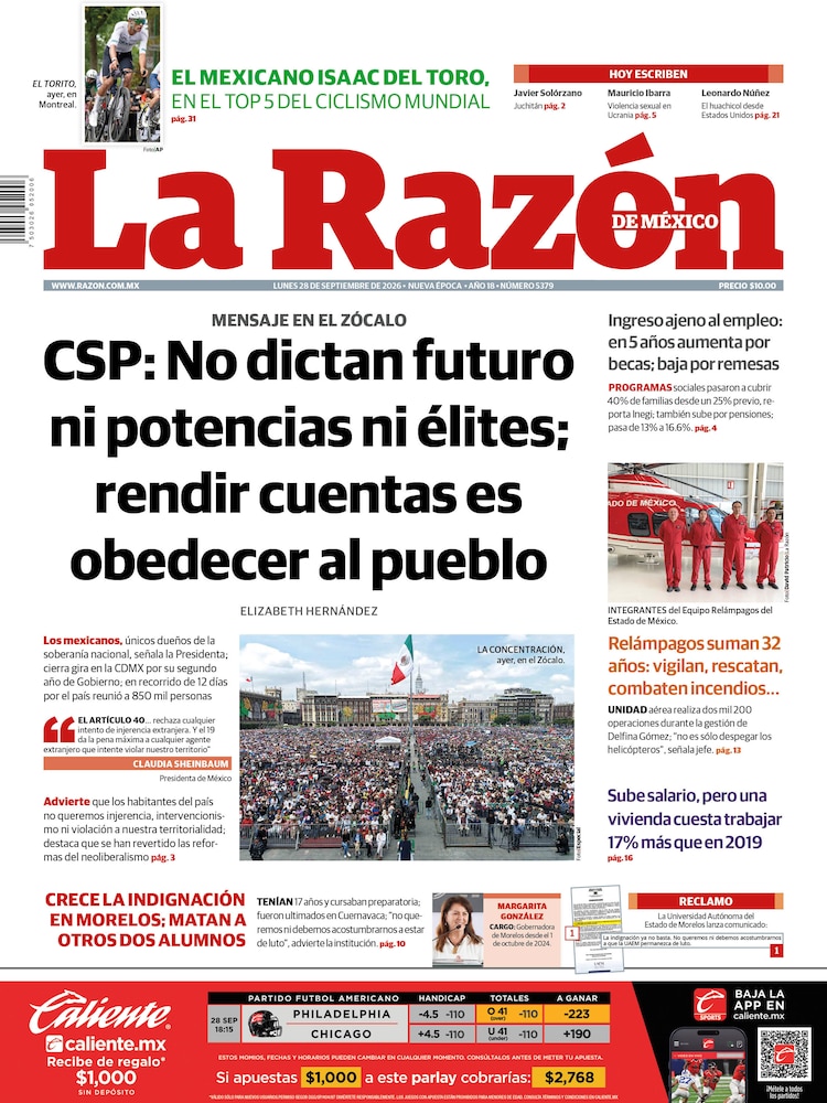 La Razón 28 septiembre 2026