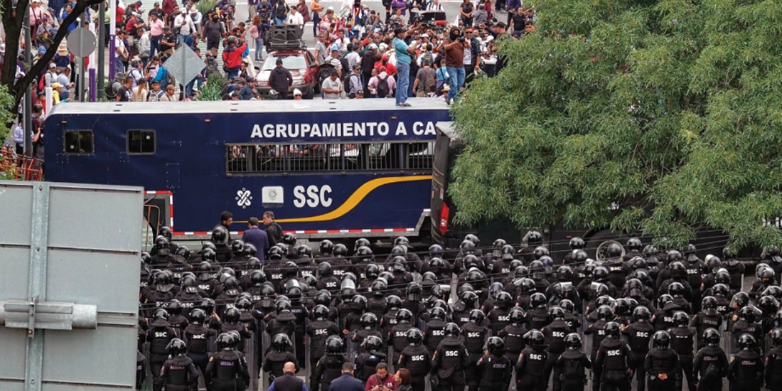 OPERATIVO,
ayer, para
frenar a la
Coordinadora
en Tlalpan.