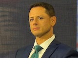 Chicharito Hernández durante un programa de análisis.