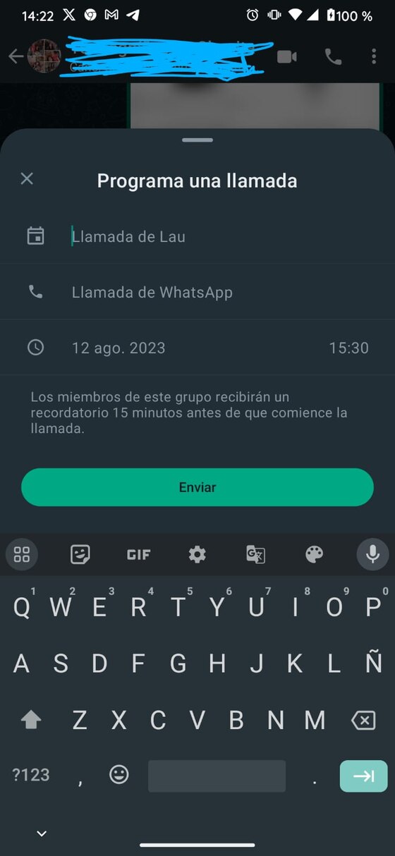 Así es como se programan las llamadas grupales de WhatsApp.