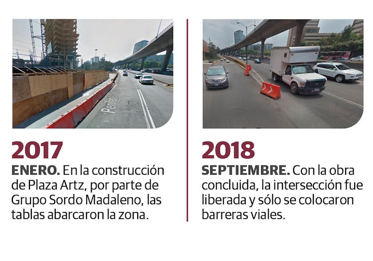 En la intersección de Av. Picacho y Periférico Sur hay un hoyo cercado y desde 2019 es afectada la circulación