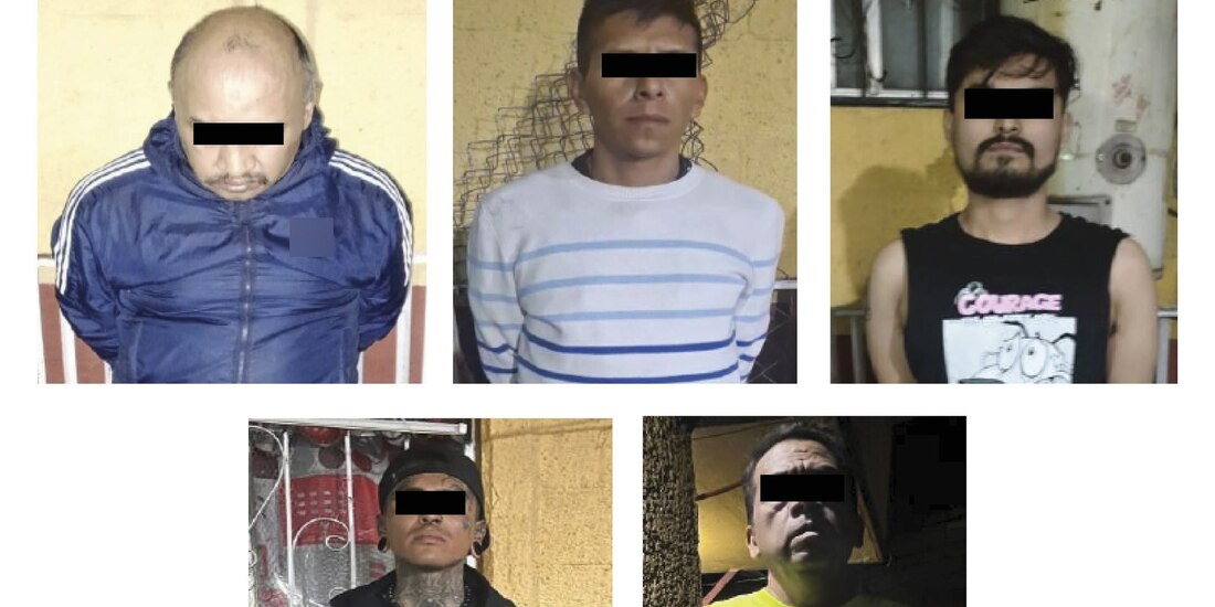 Los detenidos por las autoridades de la CDMX.