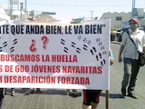 Protesta de colectivos en Nayarit por desapariciones.