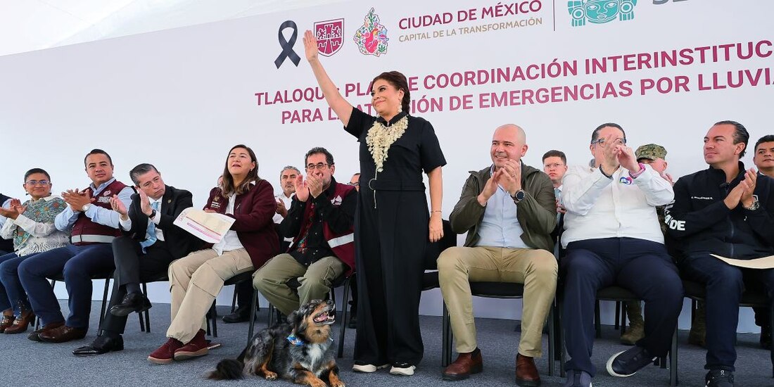 Clara Brugada anuncia inversión de mil 570 mdp para prevenir inundaciones por las lluvias.
