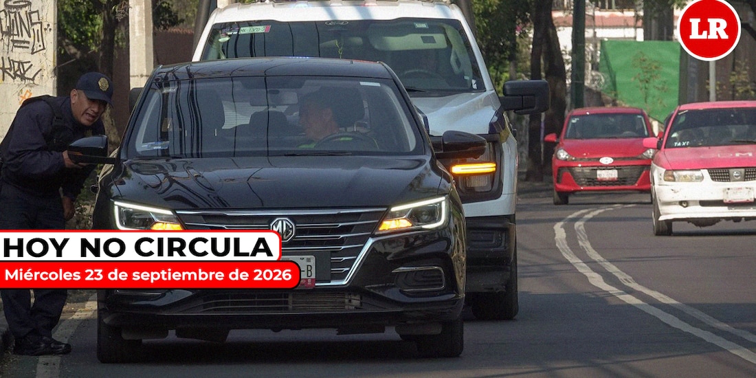 Consulta cómo aplica el Hoy No Circula este miércoles 23 de septiembre de 2026.