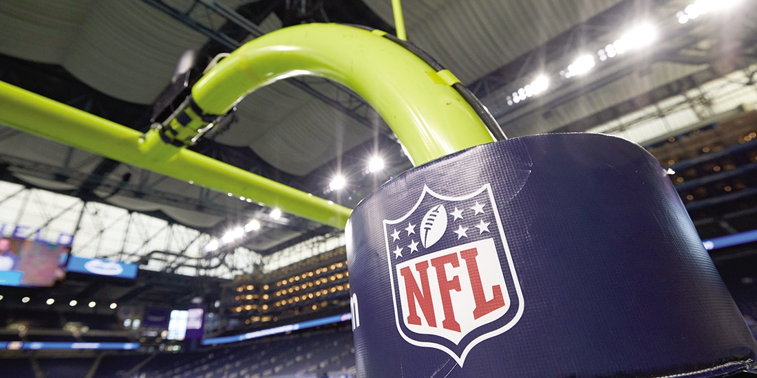 En la imagen de archivo del 13 de agosto de 2021 se muestra el logo de la NFL