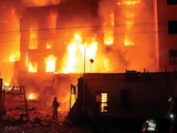 UN EDIFICIO destruido tras un ataque con misiles rusos en Kiev, ayer.