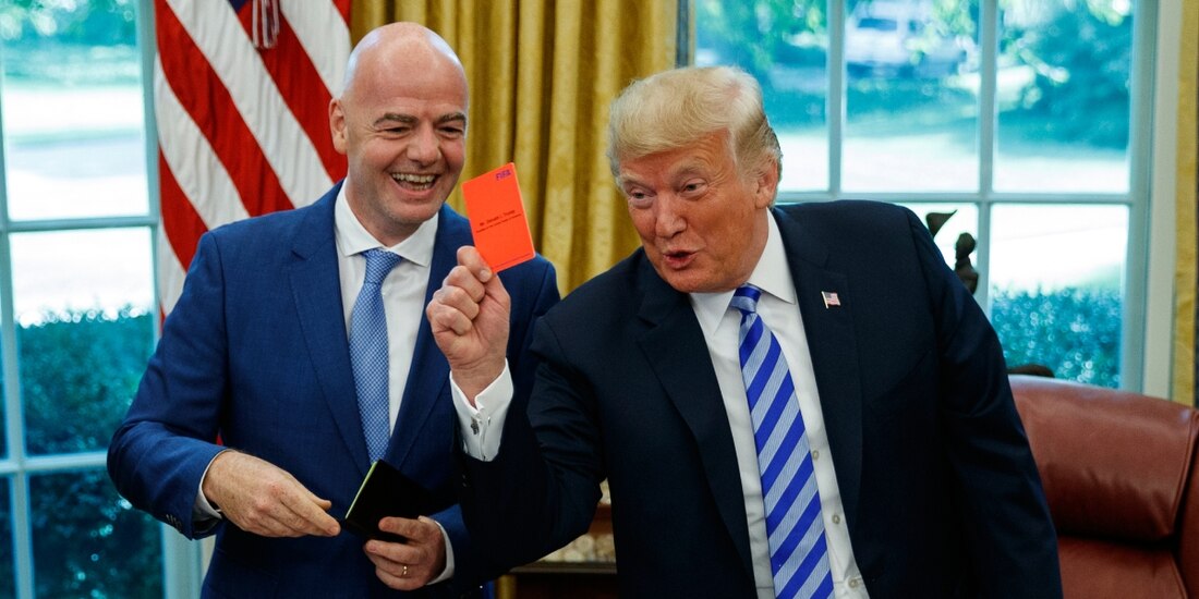Gianni Infantino y Donald Trump en la Oficina Oval de la Casa Blanca.