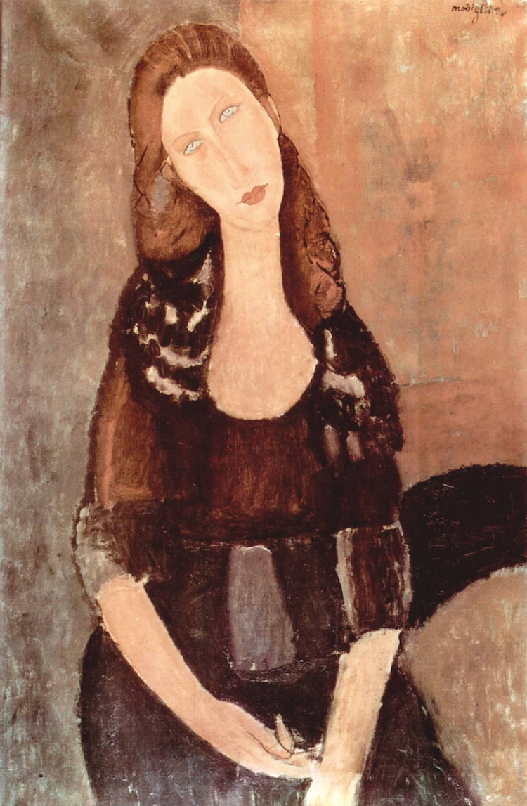 Amedeo Modigliani, Retrato de Jeanne Hèbuterne, 1912.