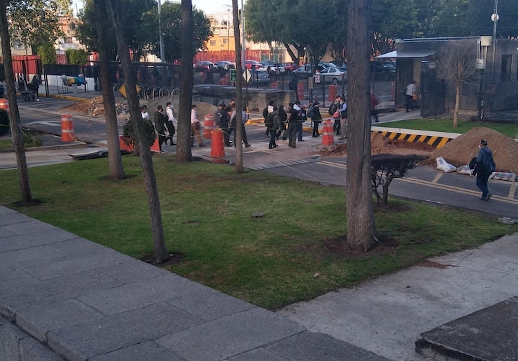 Desalojo en la Cámara de Diputados.