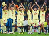 Jugadores del América celebra una victoria en la Liguilla del Clausura 2024 de la Liga MX