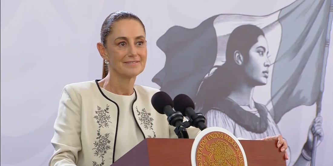 La Presidenta de México en conferencia de prensa.