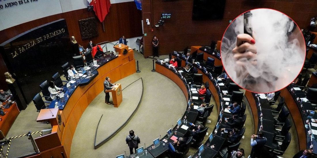 Pleon del Senado avala prohibir la comercialización de vapeadores.