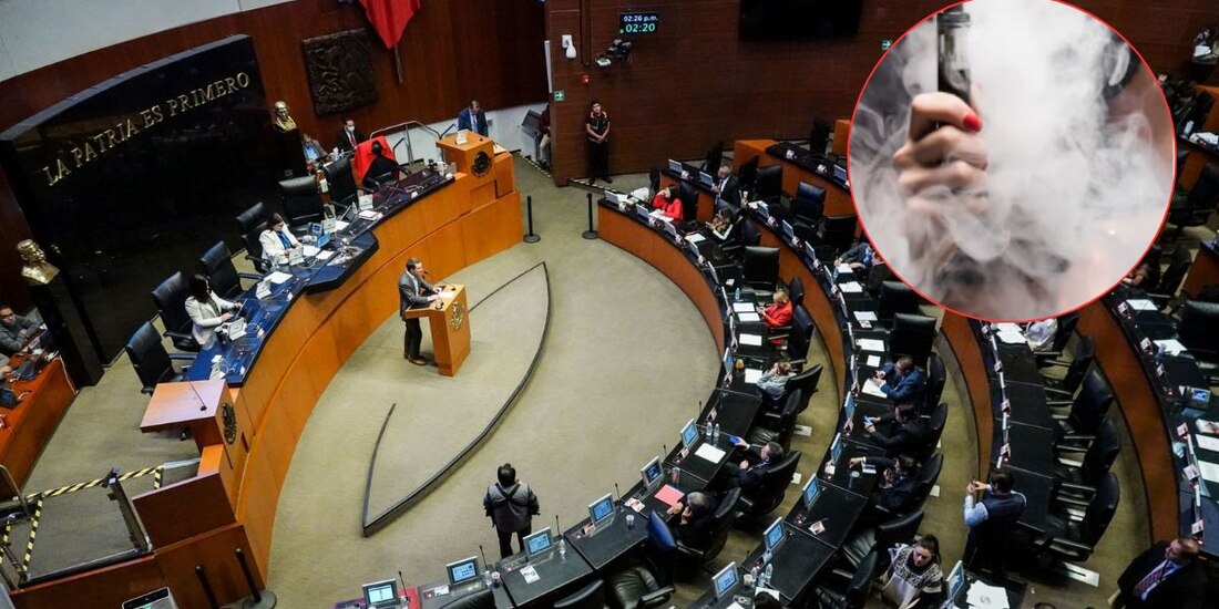 Comisiones del Senado avalan prohibir y sancionar uso de vapeadores.