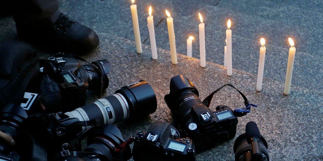 Manifestación por violencia contra periodistas.