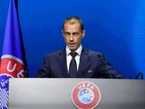 Aleksander Ceferin, presidente de la UEFA, durante el Congreso de la UEFA en Montreux, Suiza, el pasado 20 de abril.