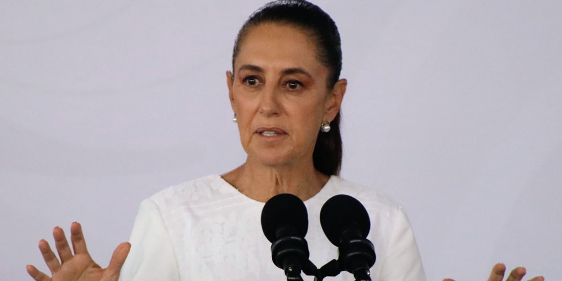 La presidenta de la República, Claudia Sheinbaum Pardo durante la conferencia Mañanera realizada en la 24 Zona Militar
