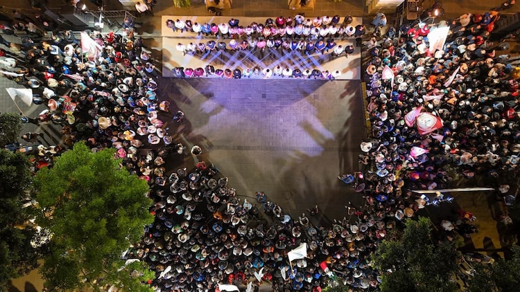 Evento en el Palacio de Gobierno con motivo de la Revocación de Mandato Oaxaca.