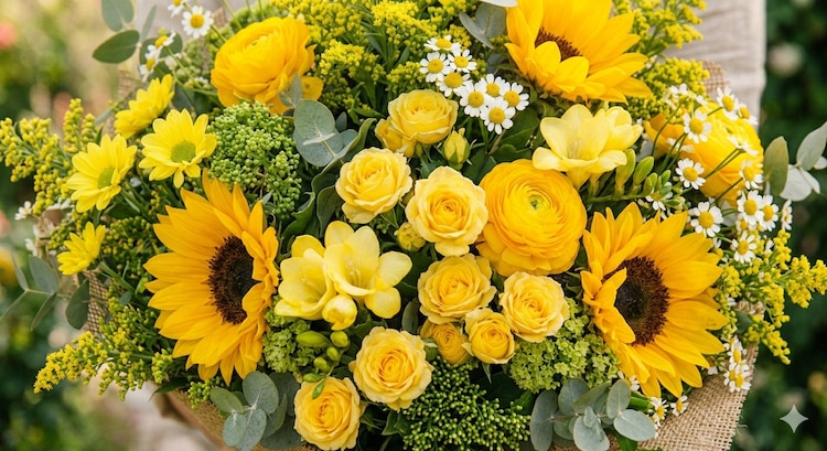 Flores amarillas significan amistad, lealtad y admiración.