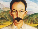 Pintura de José Martí, realizada por el artista Jorge Arche.