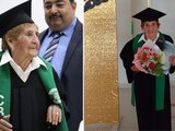 Abuelita logró graduarse del bachillerato a los 84 años de edad.