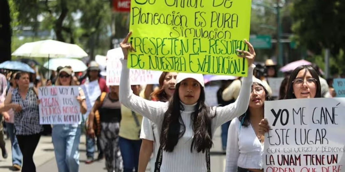 Durante la semana se realizó una protesta por el ingreso a la UNAM.