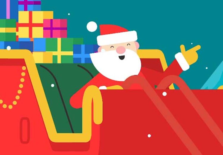 En este espacio puedes seguir el recorrido que hacen Papá Noel y sus renos por el mundo para repartir obsequios