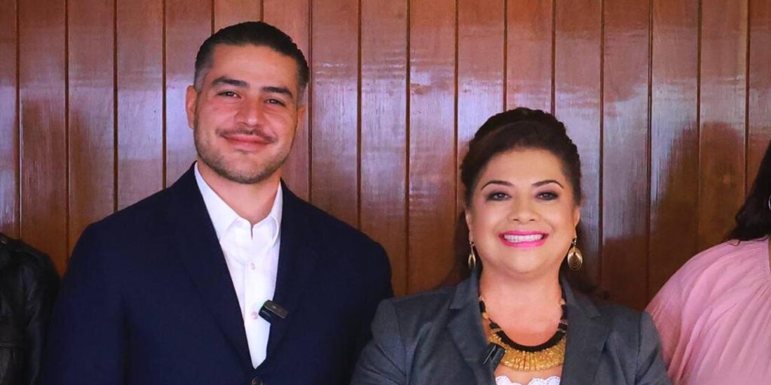 Omar García Harfuch y Clara Brugada, durante el videomensaje difundido ayer.