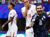 Lionel Messi durante el partido ante Inglaterra.
