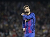 Gerard Piqué se lamenta durante un partido con el Barcelona el año pasado.