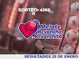 Resultados del sorteo 4166 del Melate, Revancha y Revanchita de este 25 de enero del 2026.