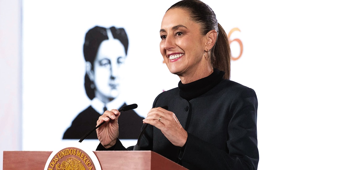 Claudia Sheinbaum, Presidenta de México, ayer
